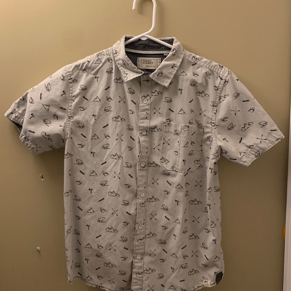 Free Planet Button Down